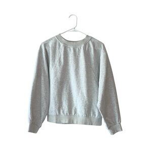 Light Grey Cropped Crewneck Sweater - Women’s Size Small